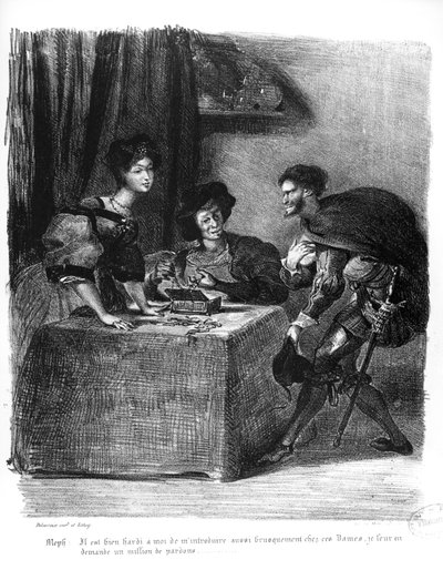 Mephistopheles, Martha and Marguerite, from Goethe